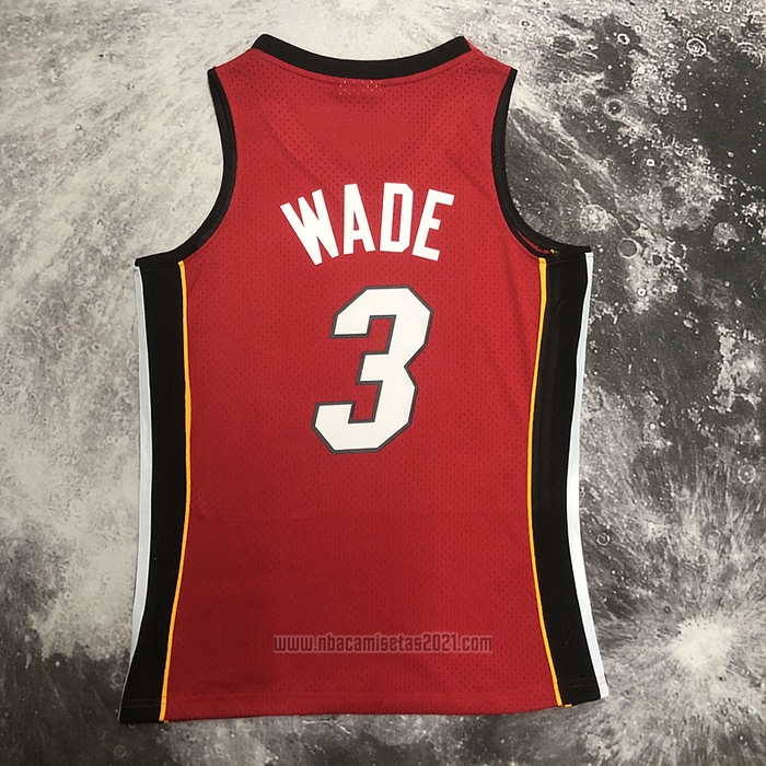Camiseta Miami Heat Dwyane Wade #3 Mitchell & Ness 2005-06 Rojo